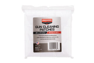 Birchwood Casey 2.25" Square Gun Cleaning Patches provide 500 patches in a resealable plastic package
